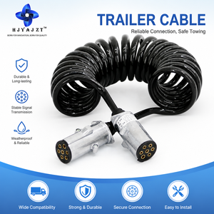 Câble électrique spiralé 7 conducteurs HJYAJZT – Qualité supérieure pour pièces automobiles, remorques et cordons d'extension ABS – Câble multicouche en spirale - Product Image 1