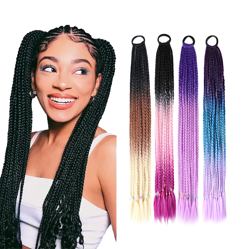 Girls Colorful Wigs Ponytail 24inch 50g