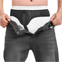 Ceinture de soutien ajustable pour hernie inguinale unilatérale adulte avec coussinets de compression amovibles pour hommes