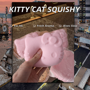 Wholesale Custom Kitty Cat Soft Scented PU Foam Slow Rising <b>Squishies</b> Colorful Cute Animal Toys for 5 to 7 Years - Product Image 2