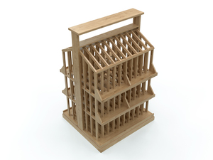 Scaffale a Parete in Ferro e Legno di Alta Qualità per Supermercati, Personalizzabile in Colore e Dimensioni, Bifacciale per Branding di Negozi di Alimentari di Lusso - Product Image 2