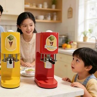 Machine à crème glacée électrique automatique en acier inoxydable à fabrication rapide pour la maison et la voiture, facile à nettoyer, pour la préparation de desserts DIY