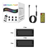 Lot de 2 panneaux LED matriciels dynamiques pour camion, yeux de démon, éclairage flexible pour pare-brise de voiture, panneau lumineux décoratif intelligent à défilement