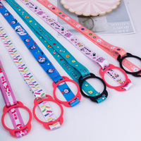 Lanière personnalisée en polyester imprimée par sublimation avec logo, support réglable pour bouteille d'eau pour enfants, sangle porte-bouteille