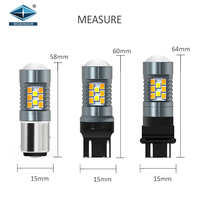 Ampoule LED de voiture de haute qualité 1156 T20 7440 LED de voiture 21SMD 1157 Ampoule de frein et de clignotant à double contact