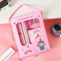 Ensemble de fournitures scolaires écologiques promotionnelles 6 pièces, cadeau de rentrée scolaire, taille-crayon, règle, gomme, multifonction