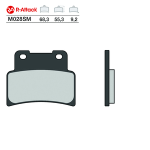 ผ้าเบรกมอเตอร์ไซค์ R-Attack M028SM ด้านหน้า ผลิตจากทองแดงเผา ขนาด 68.3x55.3x9.2 มม. ได้รับการรับรองมาตรฐาน R90 - Product Image 1