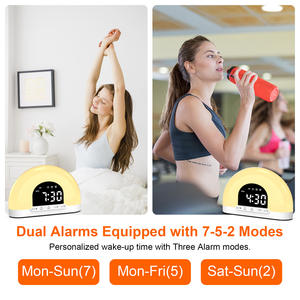 Nouveau modèle simulé lumière du <span class=keywords><strong>soleil</strong></span> réveil affichage numérique usage domestique intelligent lever du <span class=keywords><strong>soleil</strong></span> matin réveil horloge lumineuse - Product Image 4