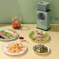Oem Service Rvs 3 Blades Handleiding Multifunctionele Cutter Slicer Mandoline Drum Roterende Kaas Groente Shredder Rasp