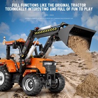 Tractor Eléctrico Programable STEM, Bloques de Construcción de Ingeniería con Control Remoto, Modelo Educativo Creativo para Niños