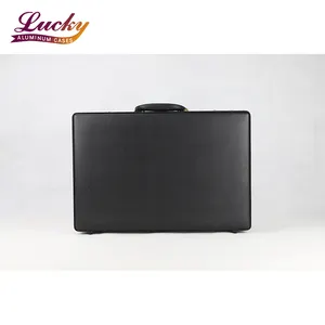 Professional PU Leather Briefcase With File Pocket Briefcase With Password Keep Safety And Support Holder To Keep Open State