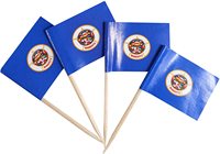 Tusuk Gigi Bendera Negara Bagian Missouri, Dekorasi Topper Cupcake, Tusuk Gigi Koktail Mini Bendera Kecil