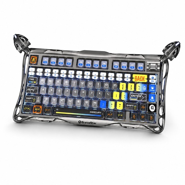 GRAVASTAR K1 PRO FLAGSHIP PHANTOM MECHANICAL KEYBOARD FR4 IMMERSION GOLD PCB PLATE PREMIUM STABILITY