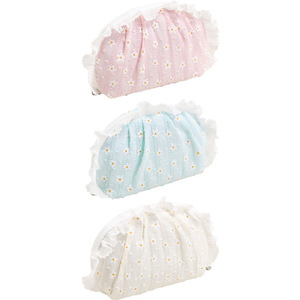 Borsa Clutch in Pizzo Stile Francese con Chiusura a Cerniera, Motivo Margherita Fresca, Squisita e alla Moda, per Trucchi, Monete e Oggetti Personali da Ragazza - Product Image 5