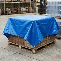 Bâche en PE bleue imperméable, toile en polyéthylène renforcée pour la construction, l'agriculture et le transport