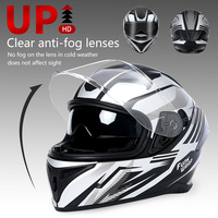 Vente en gros d'usine de casques de moto cool intégraux blanc rouge hommes femmes saison course Cascos Bicicleta casque de moto sans fil