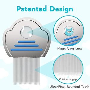 Chấy lược thép không gỉ đầu nits miễn phí chấy Lược nits miễn phí chấy lược với logo laser loại bỏ chấy Lược cam - Product Image 2