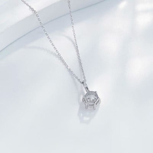 Collares de <span class=keywords><strong>Cadena</strong></span> Ajustables Minimalistas con Diamantes Cultivados en Laboratorio de Oro de 18K, Collares con Colgante de Diamantes Redondos Brillantes para Mujer - Product Image 4