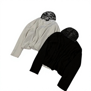 Sudadera extragrande con cuello redondo y manga larga para hombre, diseño estampado, para otoño, en negro y blanco, 100% algodón, personalizable. - Product Image 6