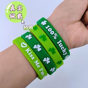 Pulsera de Silicona con Trébol, Brazalete para el Día de San Patricio, Joyería Decorativa Impermeable para Fiestas, para Hombres y Mujeres - Product Image 3
