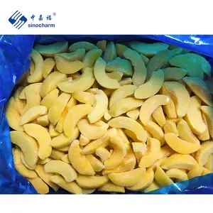 Sinocharm aprobado por el precio de fábrica nueva cosecha 1kg IQF rebanada de melocotón amarillo con buena calidad
