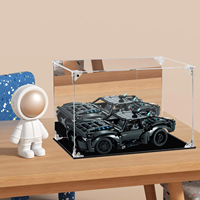 Vitrine d'exposition en acrylique transparente personnalisée pour objets de collection, boîte d'exposition en acrylique à porte magnétique pour figurines, poupées, jouets Lego