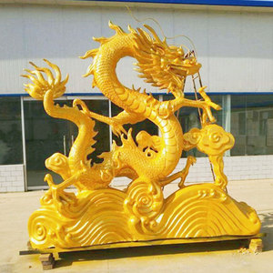 Estatua de dragón de <span class=keywords><strong>Metal</strong></span> chino de bajo precio, estatua de dragón de acero inoxidable de arte personalizado - Product Image 4