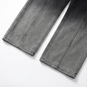 Jeans de mezclilla de pierna ancha de cintura baja, transpirables, ecológicos, de ajuste holgado, color negro grisáceo, estilo vintage para mujer, venta al por mayor de fábrica Wangsheng - Product Image 5