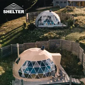 Outdoor Insulated Geodesic Dome Tent Luxury Dome Home with Stove