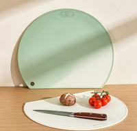 Planche à découper ronde en plastique Fresh Pick avec rainure pour jus, antidérapante, pour la préparation des fruits, de la viande et des légumes