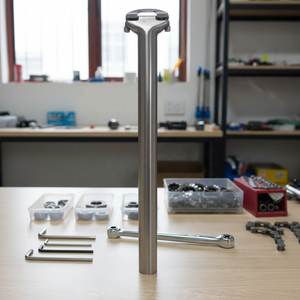 Tija de Sillín de Titanio para Bicicleta, Nuevo Estilo, con Desplazamiento de 20 mm, Tamaños 27.2/30.9/31.6 Disponibles - Product Image 1