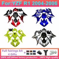NOUVEAU Kit de carénages ABS pour moto compatible avec YAMAHA YZF1000 YZFR1 YZF-R1 R1 2004 2005 2006 04 05 06 Kit complet de carénage de carrosserie