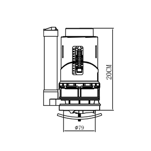 MUUPEG Mécanisme de chasse d'eau <span class=keywords><strong>WC</strong></span> à <span class=keywords><strong>bouton</strong></span>-<span class=keywords><strong>poussoir</strong></span> en plastique, design moderne et écologique, pour toilettes à chasse unique, accessoires de réservoir de toilettes - Product Image 2