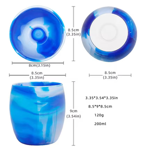 Gobelets à vin en verre à double paroi en silicone de qualité alimentaire, écologiques, pour congélation et refroidissement, 200 ml, pour whisky, bourbon et scotch - Product Image 4