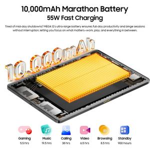 Tablette PC Blackview MEGA 12, 12 Go + 256 Go, écran 12,2 pouces, Android 16, MediaTek Dimensity 7200 Octa Core, version globale avec <span class=keywords><strong>Google</strong></span> <span class=keywords><strong>Play</strong></span> - Product Image 4