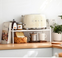 Meuble de rangement mobile de style japonais, étagère de rangement à plusieurs niveaux pour comptoir de cuisine, en acier au carbone, gain de place, de la marque Source Factory