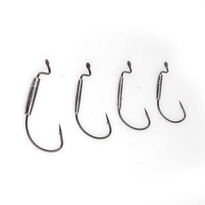 Hameçon gabarit pondéré décalé hameçons à vis sans fin <span class=keywords><strong>en</strong></span> plomb tête de gabarit gros hameçons de pêche têtes plombées tubulaires - Product Image 2