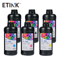 Encre UV à forte adhérence neutre pour encres d'impression G5 G6 CE4M, impression de coques de téléphone, impression de boîtes cadeaux, WCMYK 1000ML