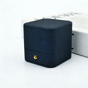 High-End Customized PU Octagonal Jewelry <b>Box</b> for <b>Ring</b> Pendant Pearl Necklace Packaging Wholesale Available - Product Image 1
