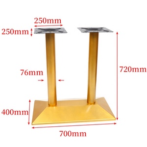 Moderno tavolo da pranzo di lusso basi <span class=keywords><strong>in</strong></span> argento nero cromato oro ghisa per Bar ristorante cucina gambe <span class=keywords><strong>in</strong></span> acciaio inox - Product Image 2