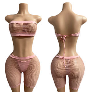 कुलीन थोक डिजाइनर फिशनेट बॉडीसूट शॉर्ट्स विदेशी डेन्केवियर लोकप्रिय क्लासिक चमड़े - Product Image 5