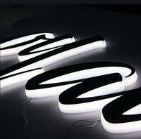 Letrero LED para Exteriores Zhichengda Full HD 720P, Letras 3D con Canal de Luz, Letreros Acrílicos Retroiluminados, Modelo Comercial