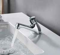 Robinet de lavabo affleurant de pont à économie d'eau de haute qualité à fermeture automatique