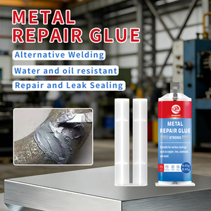 Colle de réparation métallique puissante, adhésif époxy <span class=keywords><strong>bi</strong></span>-<span class=keywords><strong>composant</strong></span> résistant à la chaleur, colle de <span class=keywords><strong>soudure</strong></span> à <span class=keywords><strong>froid</strong></span> pour l'étanchéité des fuites de tuyaux en acier inoxydable et des pièces moulées - Product Image 2