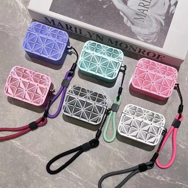 Hot Fashionable Luxury Sparkle Glitter Diamond Earphone Case with Keychain for Apple Airpod Pro 2 3