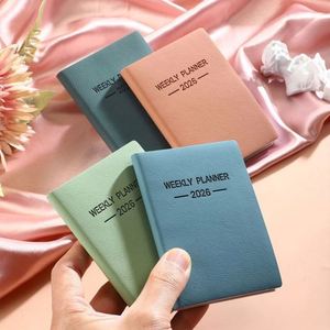 2026 A7 English Schedule Book Portable Mini Pocket Planner with Morandi Color - Product Image 4