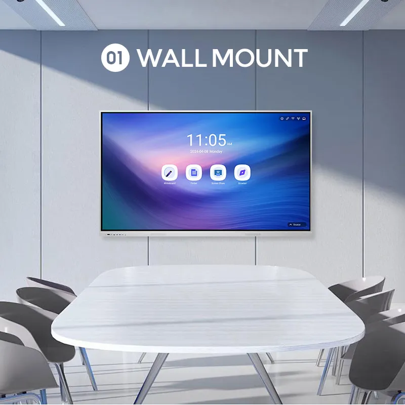 55/65/75/86/98 pouces écran tactile LED écran TV plat numérique rencontrer Smart blanc panneau interactif prix tableau blanc