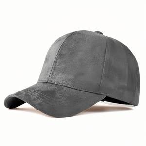 Wholesale Custom 6 Panel Unisex Plain Hats 100% Polyester Suede Fabric Formal Adjustable Size Curved Brim <b>Baseball</b> <b>Cap</b> - Product Image 1