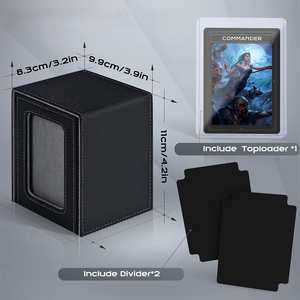 Boîte à cartes pour MTG <span class=keywords><strong>Commander</strong></span> Decks Étui à cartes en cuir pour cartes TCG avec verrouillage magique - Product Image 5