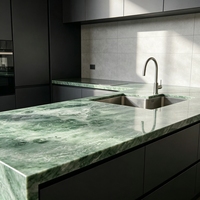Dalle de marbre naturel poli de style luxueux Hasin pour comptoirs de cuisine intérieurs, meubles-lavabos de salle de bain, carreaux de sol - Imperméable et durable